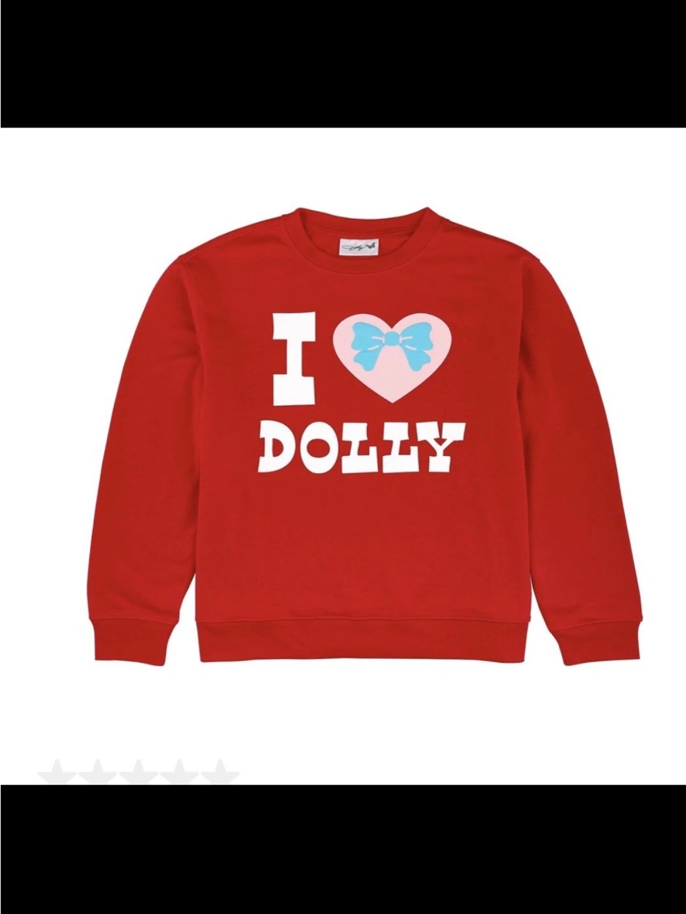 Red 'I Love Dolly' Graphic Sweatshirt